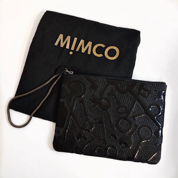 Mimco Handbags - Black Mimco patent leather wristlet purse 🖤